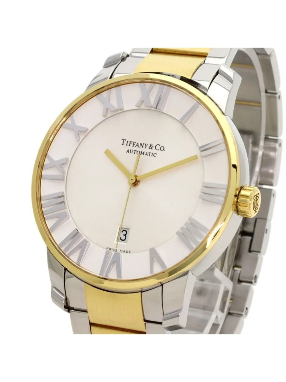 Tiffany & Co Atlas Dome Watch SS Yellow Gold